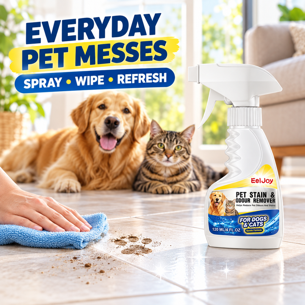 EelJoy pet stain remover used for everyday floor messes