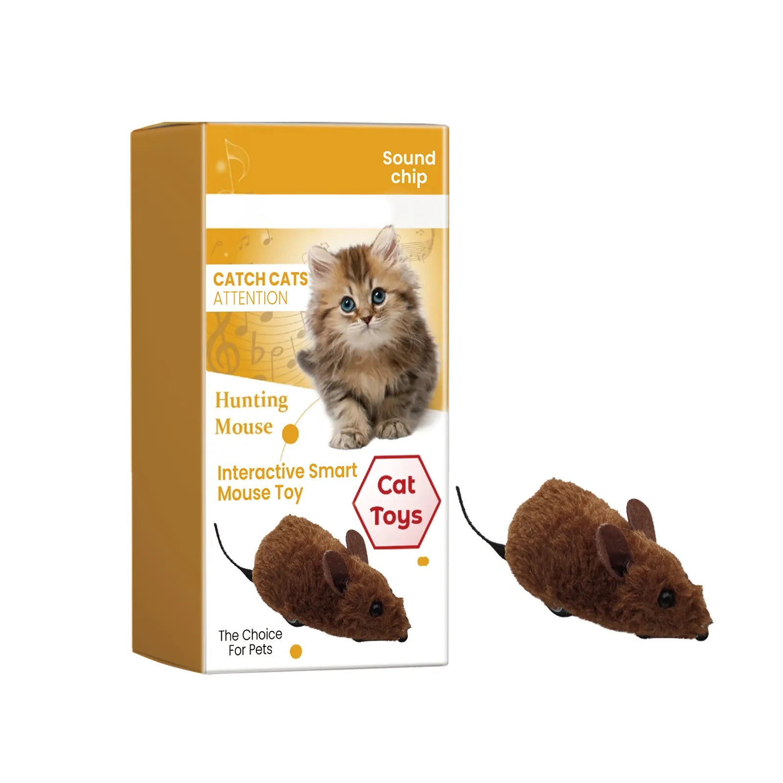 Interactive Squeaky Mouse Toy for Cats