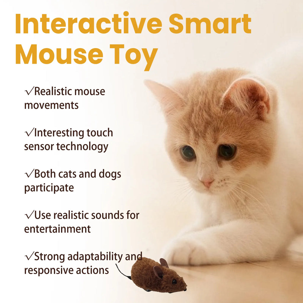 Interactive Squeaky Mouse Toy for Cats