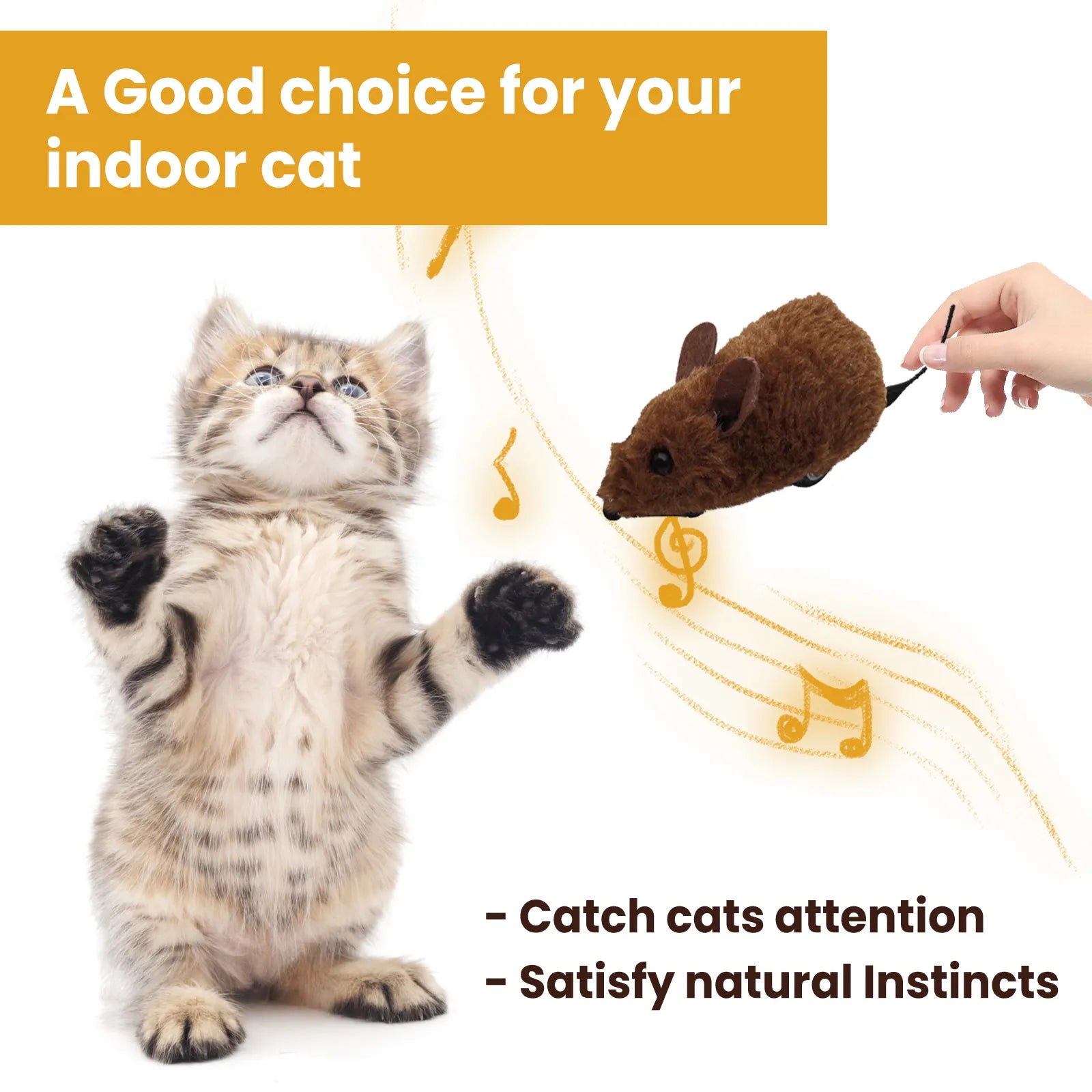 Interactive Squeaky Mouse Toy for Cats