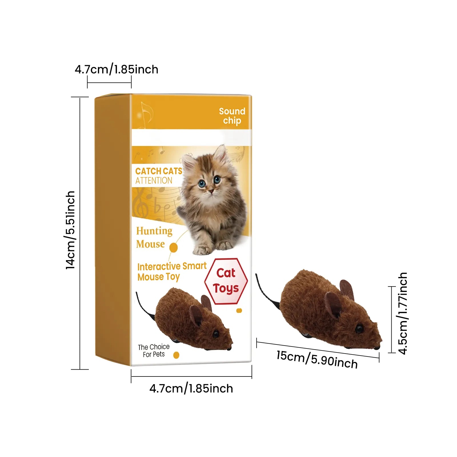 Interactive Squeaky Mouse Toy for Cats
