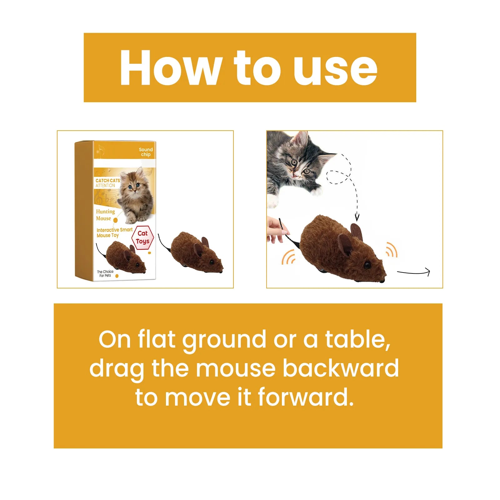 Interactive Squeaky Mouse Toy for Cats