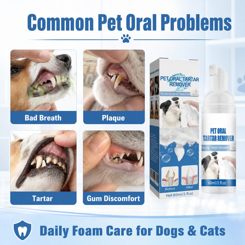 Dog and cat teeth cleaning foam for tartar product detail image