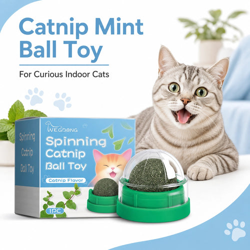 Catnip mint ball toy for cats product detail image