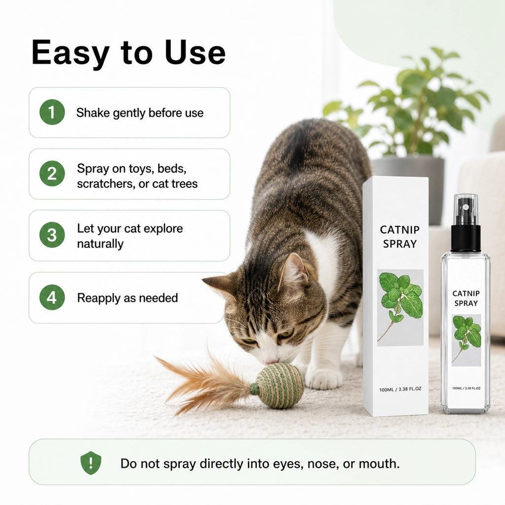 Catnip Spray for Cats | Interactive Toy Attractant & Stress Relief | Pet Mico
