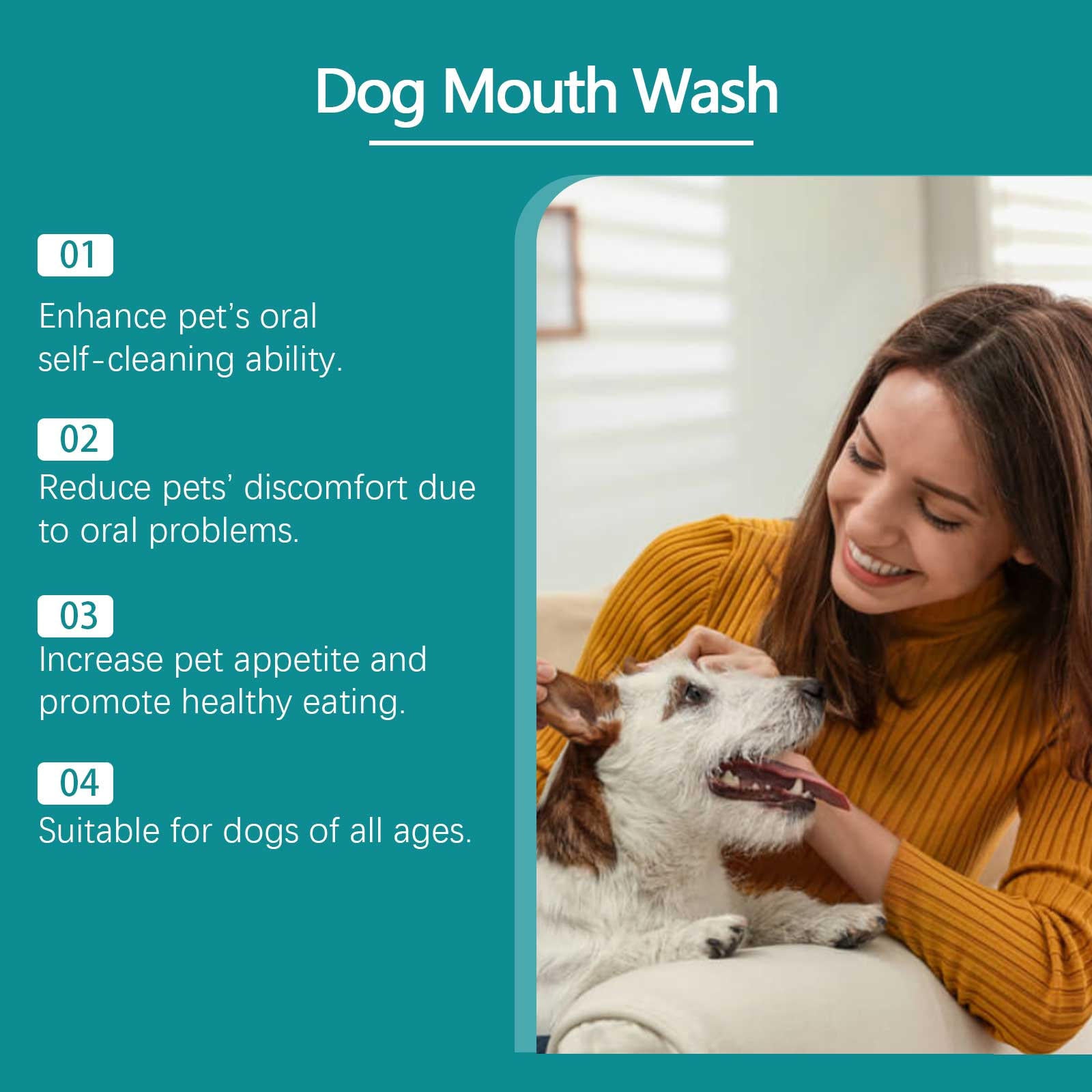 Dog Dental Water Additive for Bad Breath & Tartar