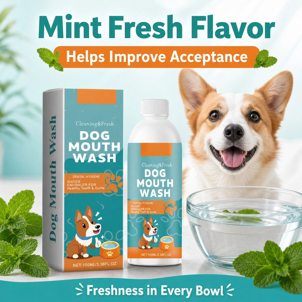Dog Dental Water Additive – Fresh Breath & Daily Oral Care with Mint Extract