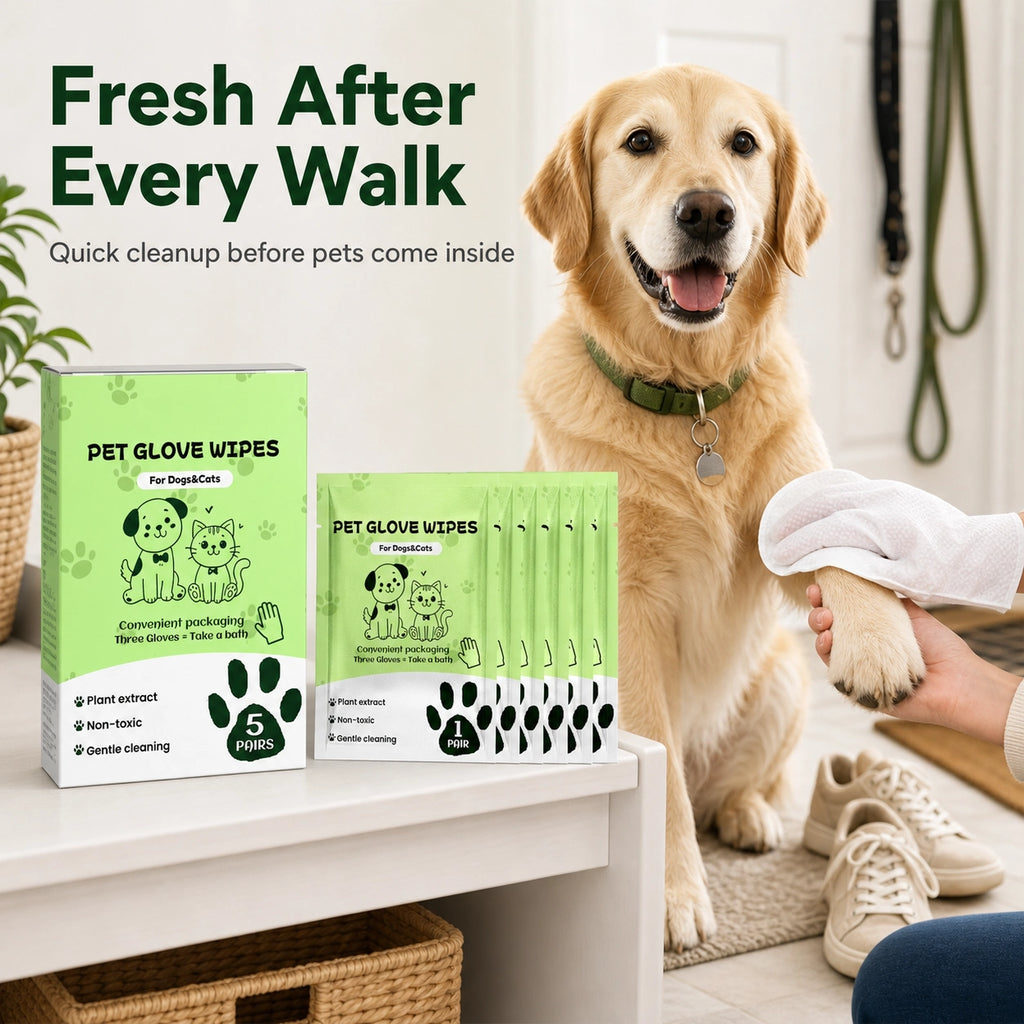 Pet cleaning glove wipes for dogs and cats feature image