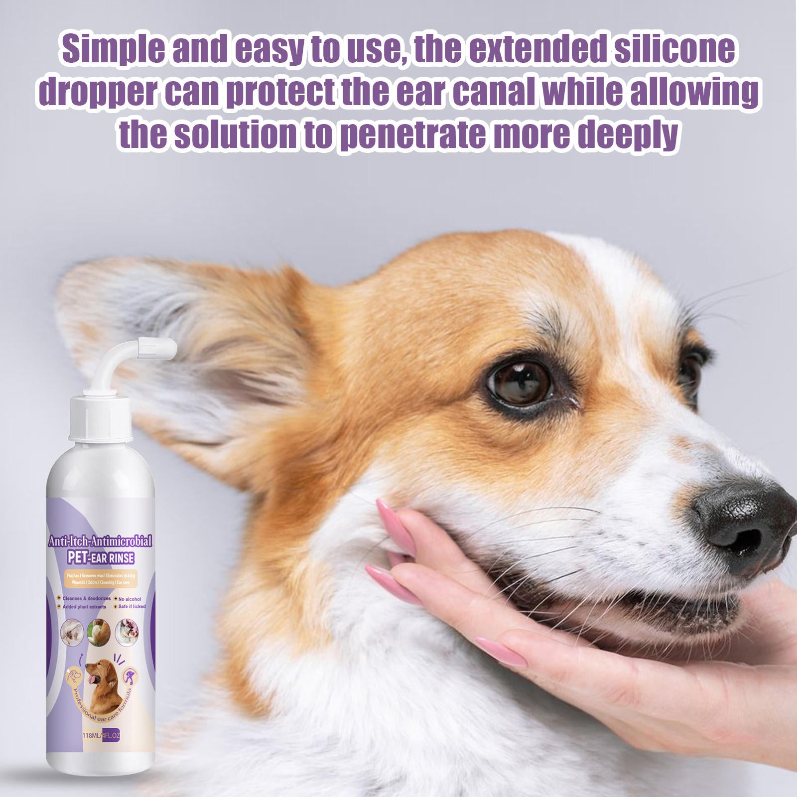 Dog & Cat Ear Cleaner Drops for Odor & Wax