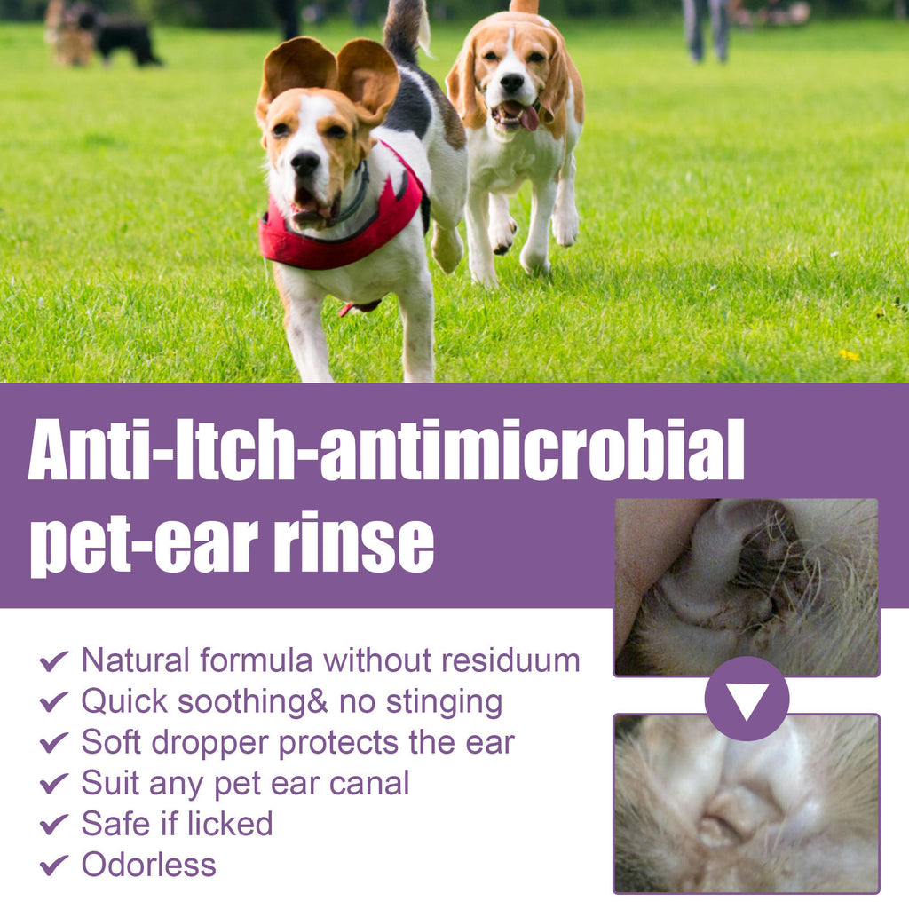 Dog & Cat Ear Cleaner Drops for Odor & Wax