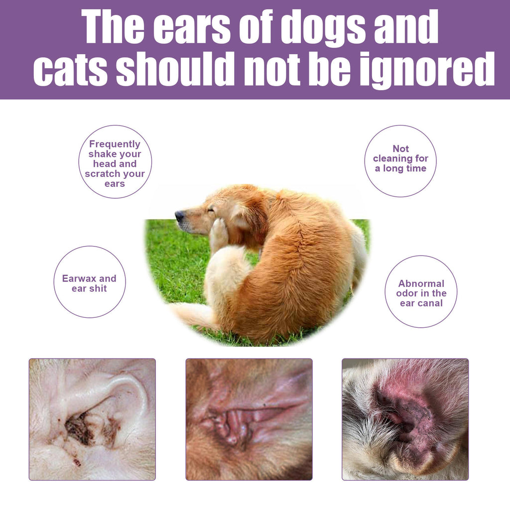 Dog & Cat Ear Cleaner Drops for Odor & Wax