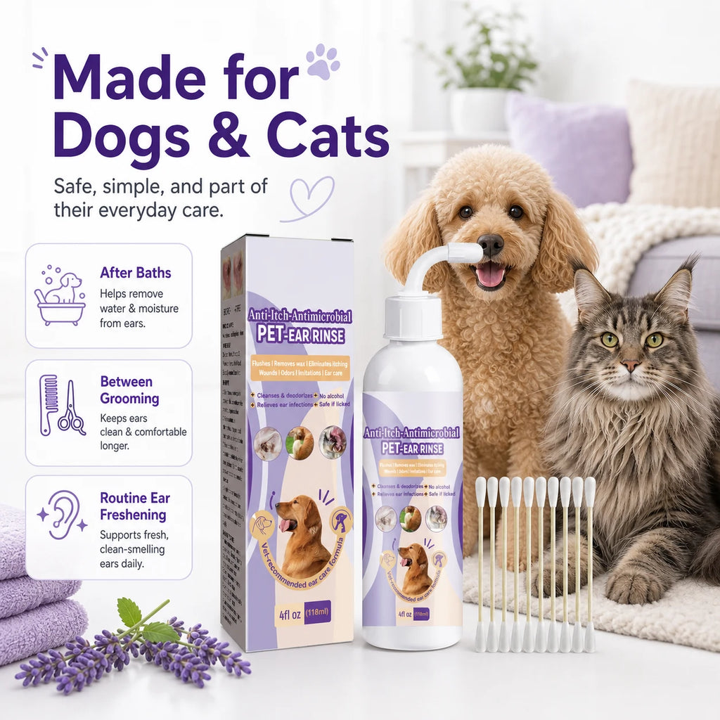 Dog and cat ear cleaner drops for odor and wax feature image
