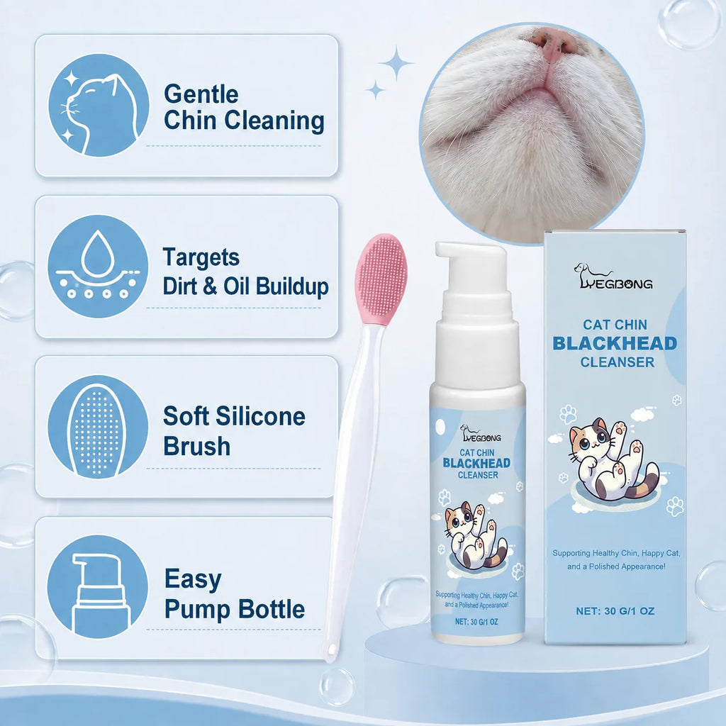 YEGBONG cat chin cleaning kit features and gentle grooming benefits