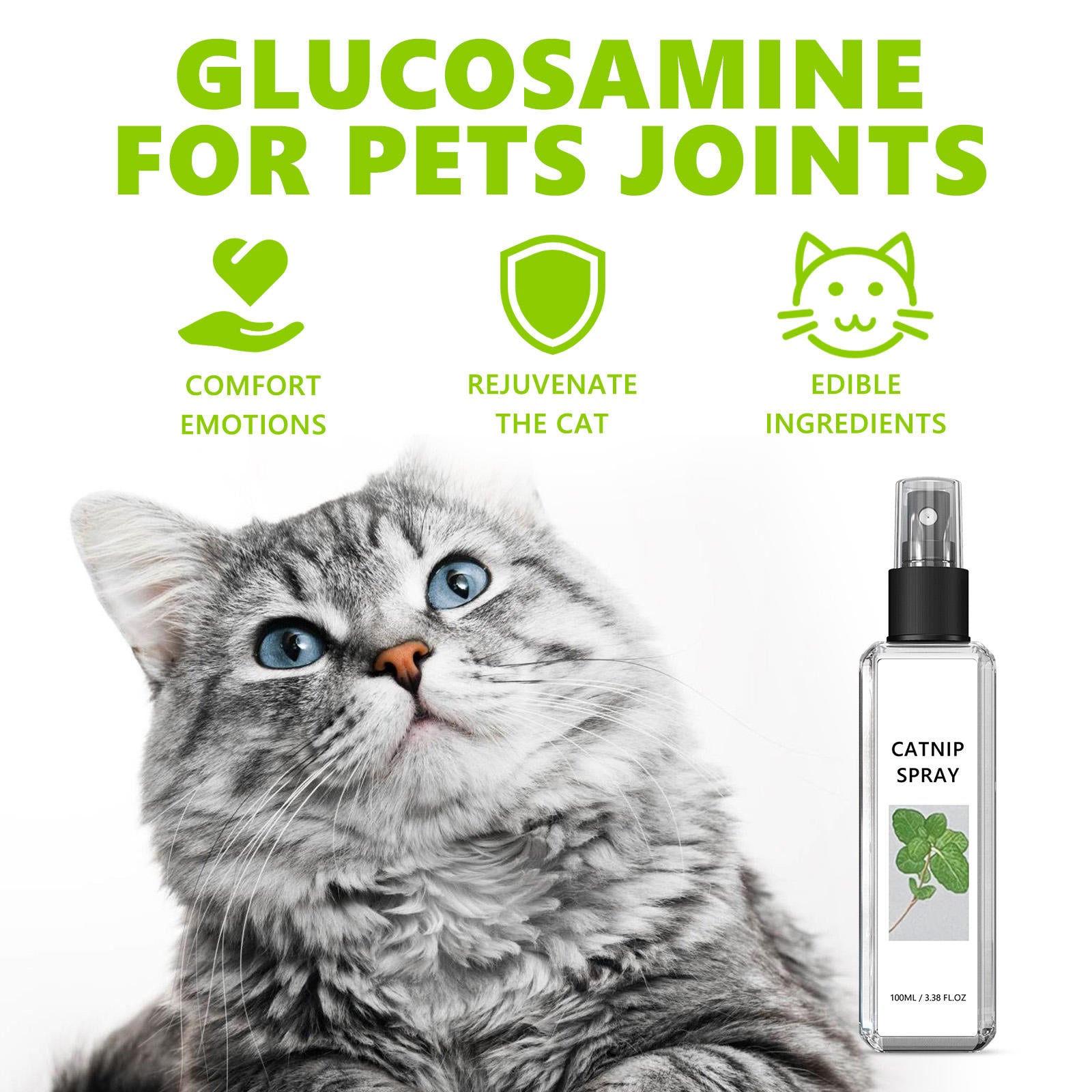 Catnip Spray for Cats, Calming Toy Attractant