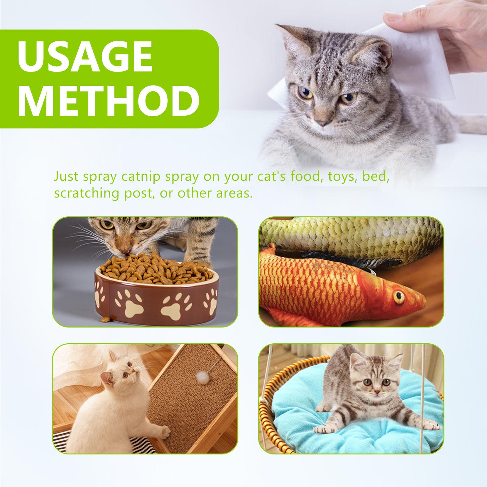 Catnip Spray for Cats, Calming Toy Attractant
