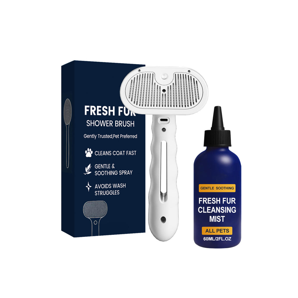 Dog & Cat Detangling Spray and Grooming Brush Set