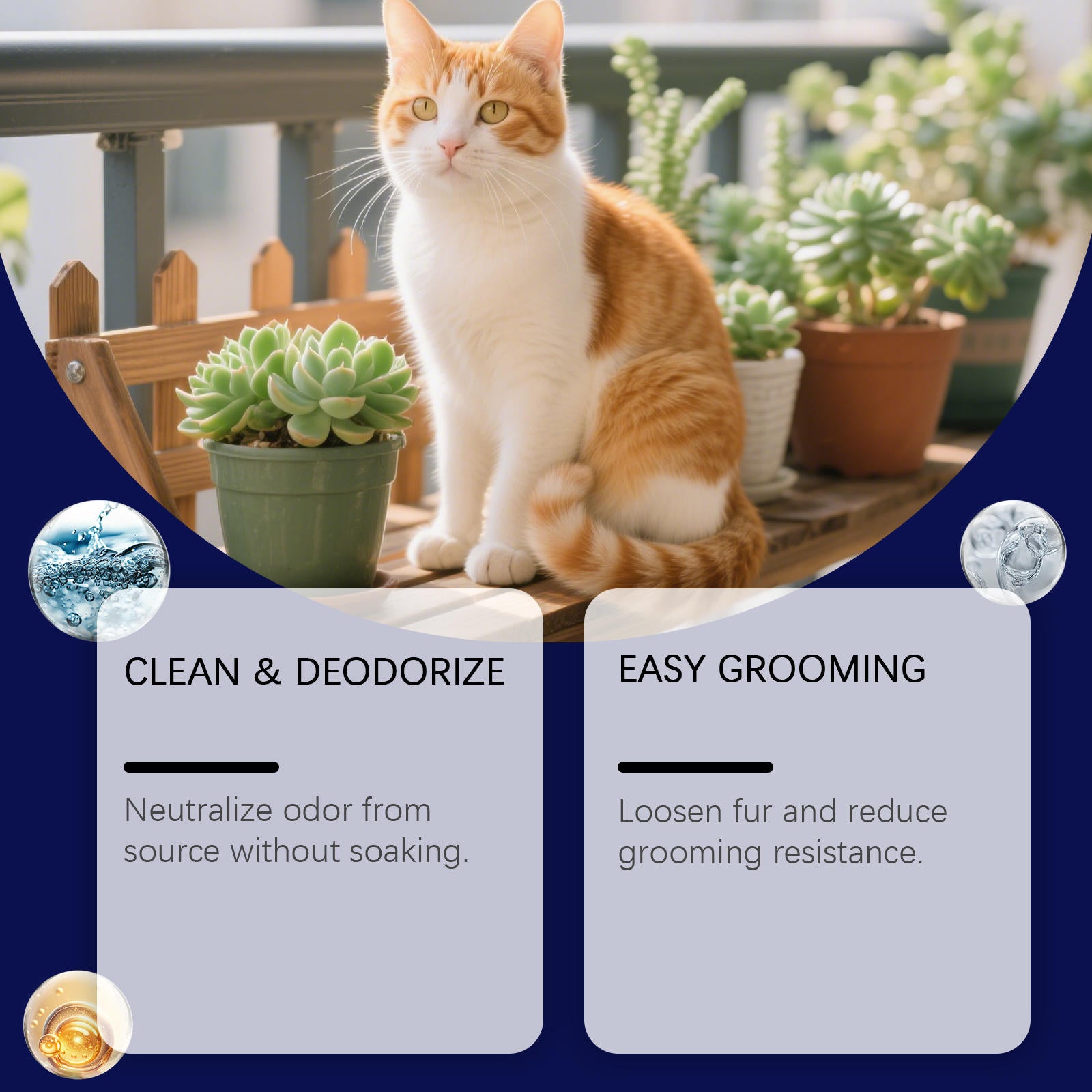 Dog & Cat Detangling Spray and Grooming Brush Set