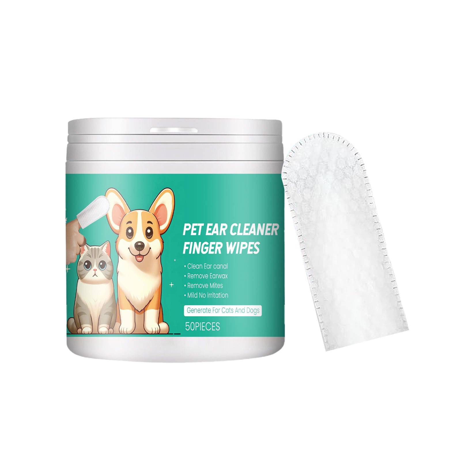 Dog & Cat Ear Cleaning Wipes for Odor & Wax