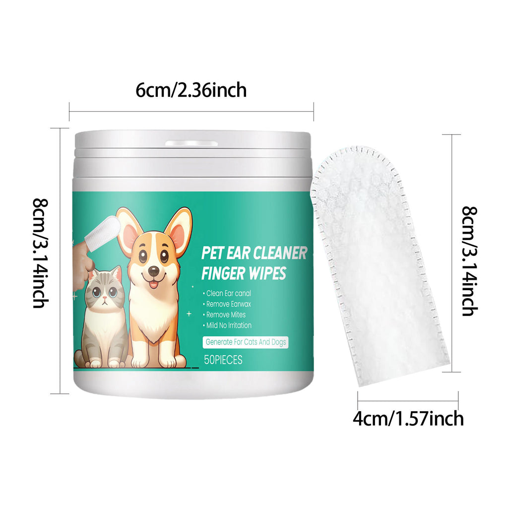 Dog & Cat Ear Cleaning Wipes for Odor & Wax