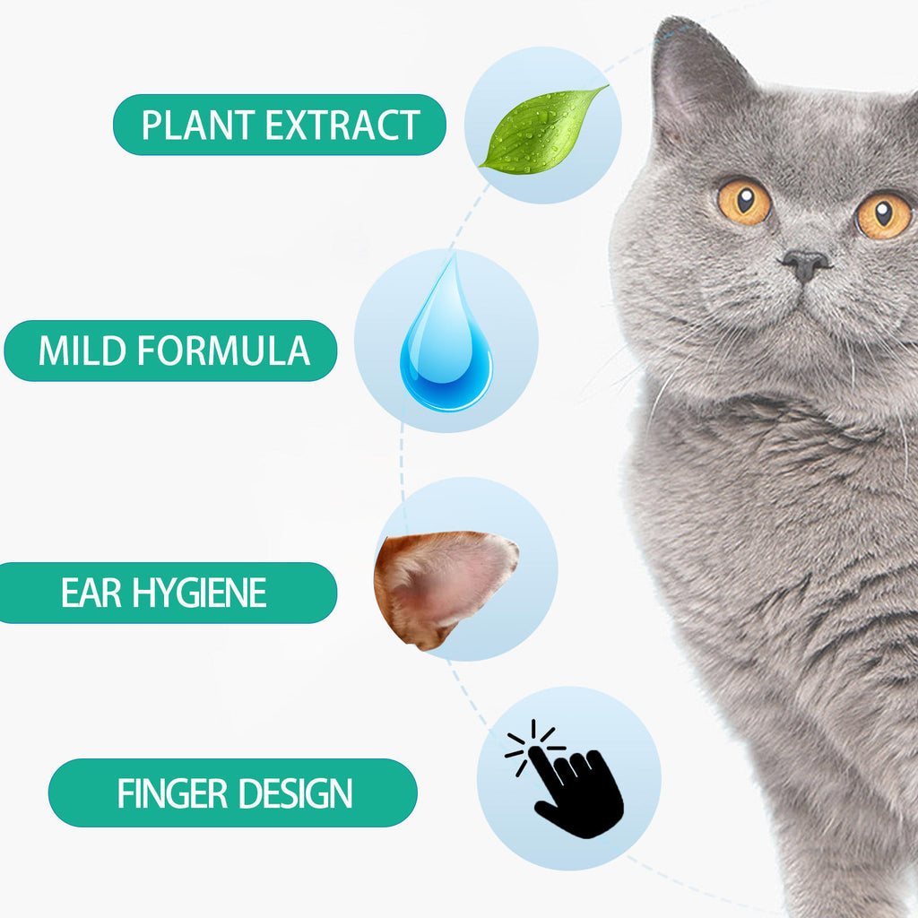 Dog & Cat Ear Cleaning Wipes for Odor & Wax