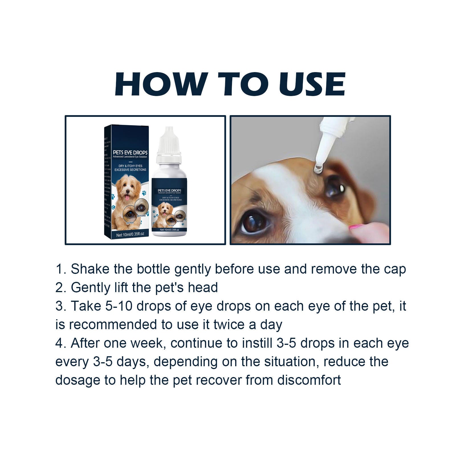 Dog & Cat Eye Wash Drops for Tear Stains