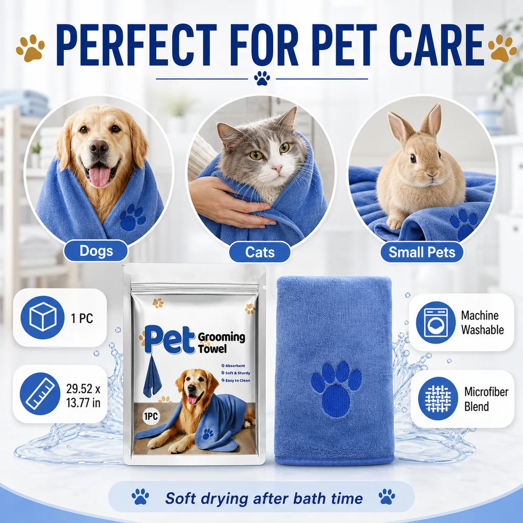 Pet grooming towel for dogs and cats additional product image