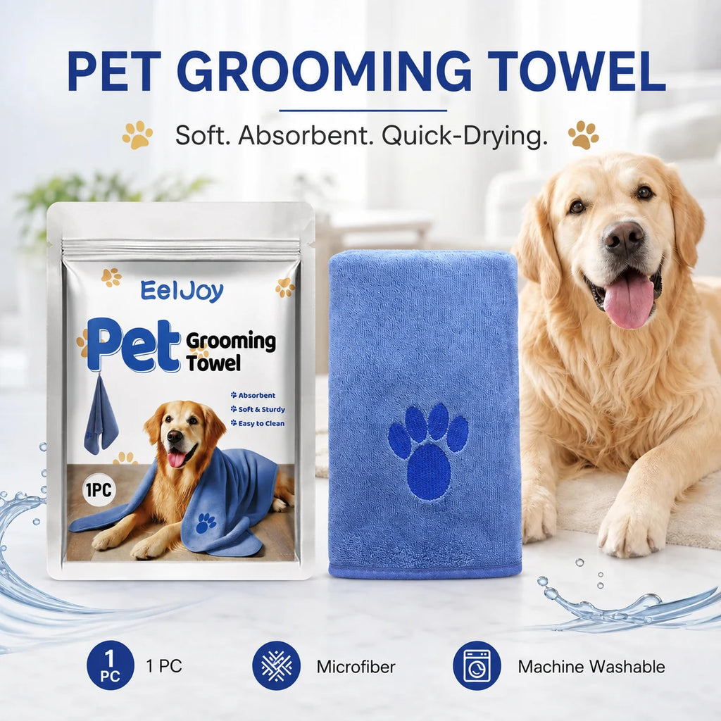 Pet Mico quick-dry pet grooming towel for dogs and cats product detail image