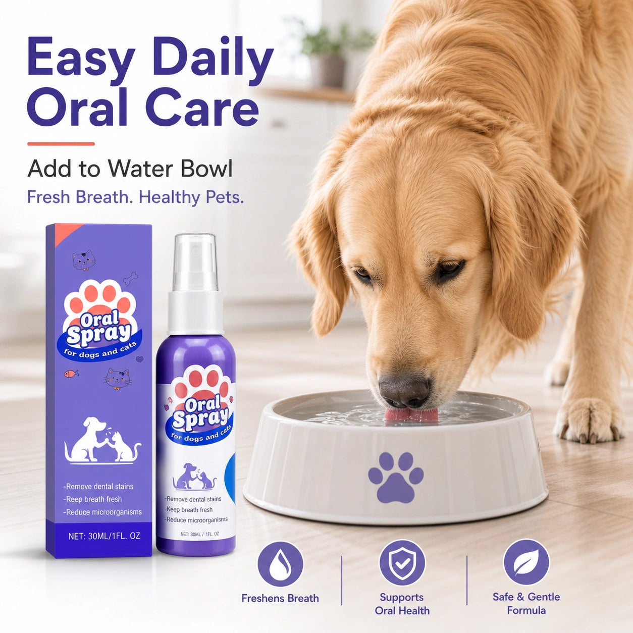 Dog and cat dental spray for fresh breath feature image