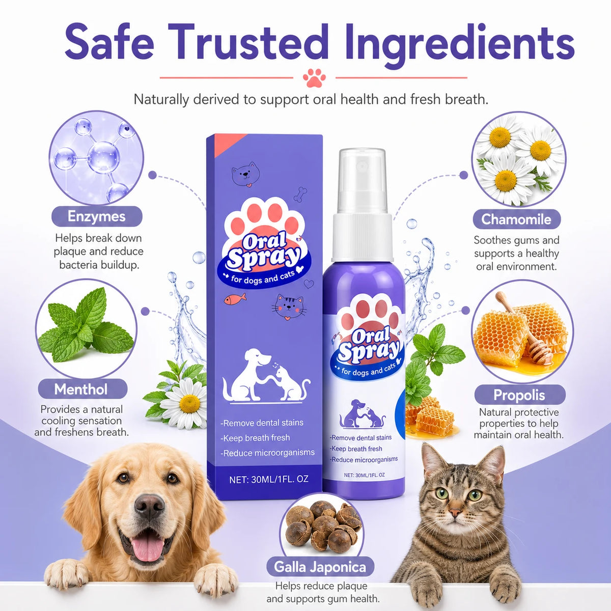 Dog and cat dental spray for fresh breath product detail image