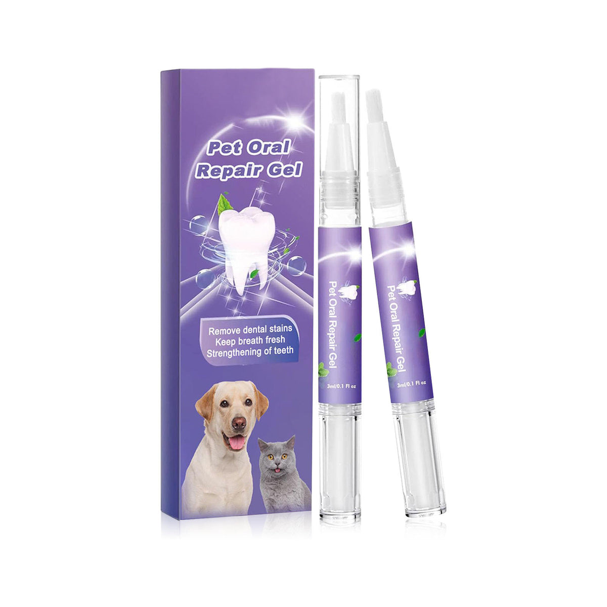 Pet dental gel for dogs and cats main product image