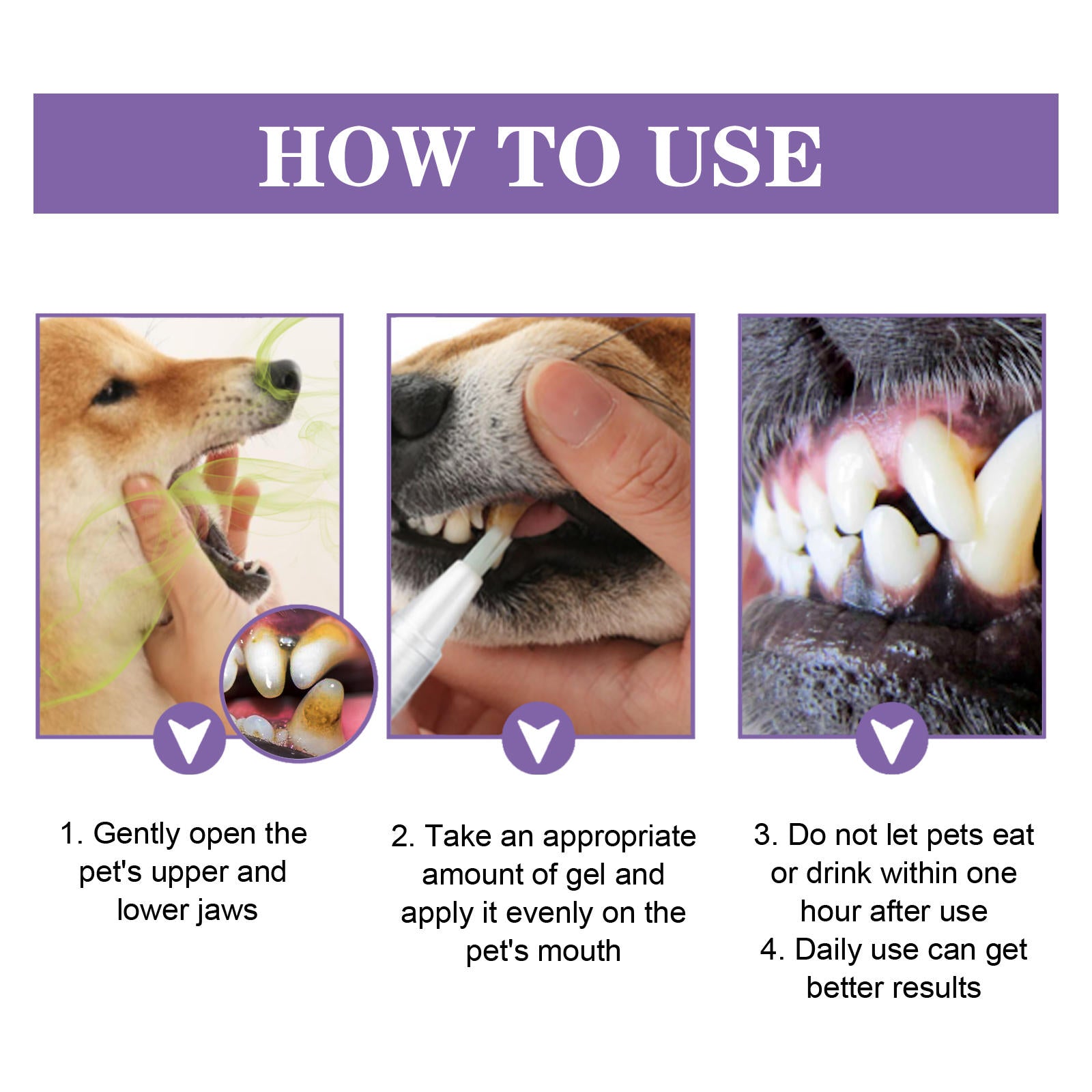 Pet Dental Gel for Dogs & Cats, 2-Pack