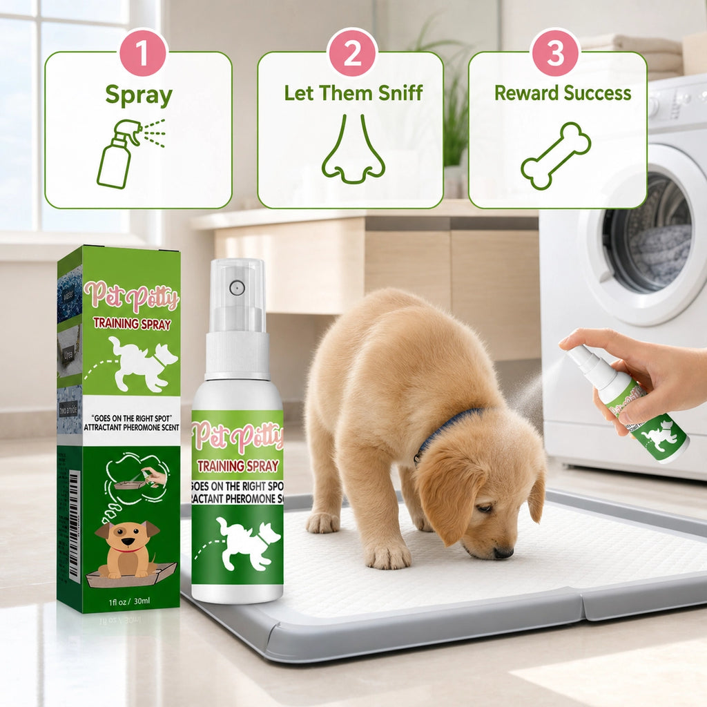 Dog potty training spray for puppies usage image