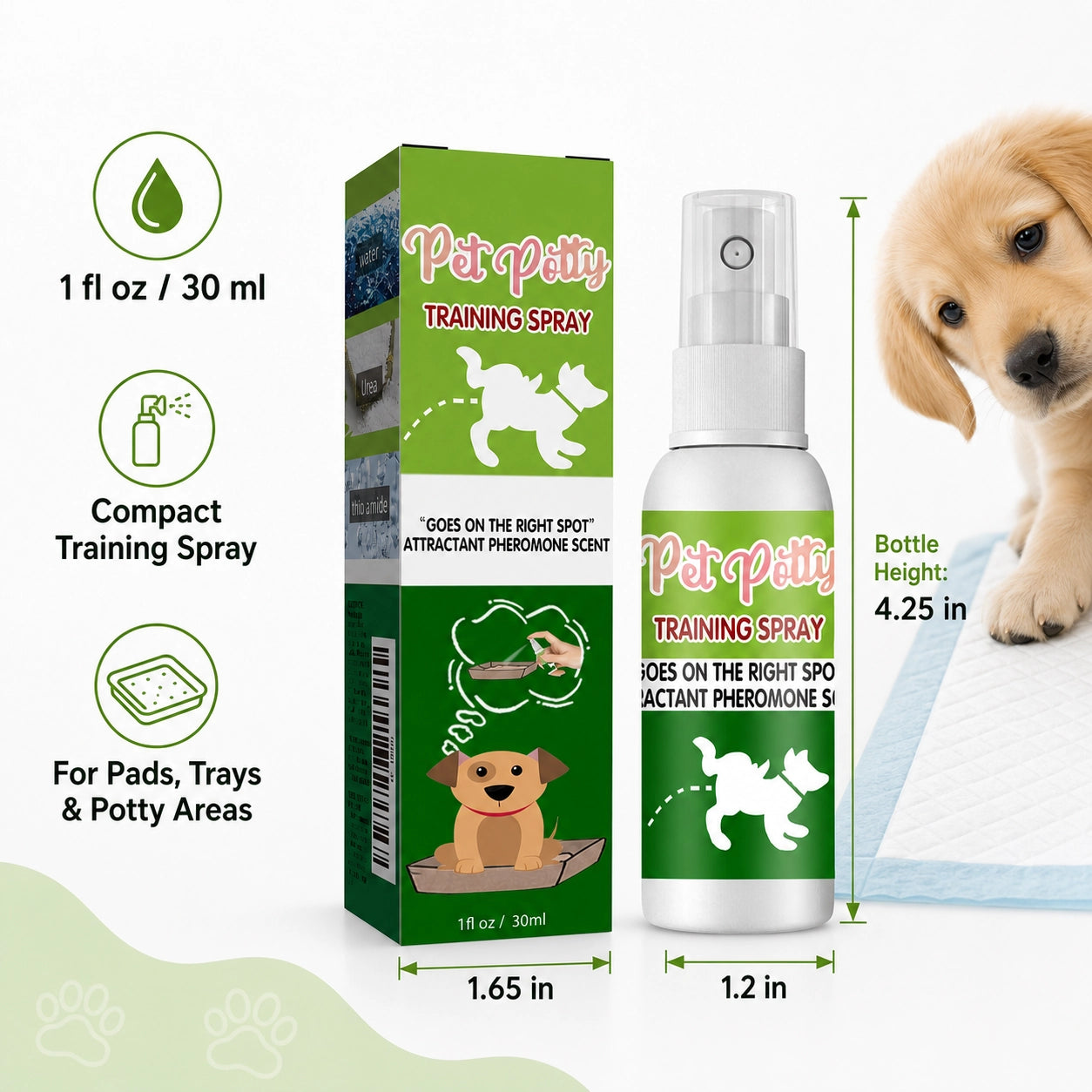 Dog potty training spray for puppies size image