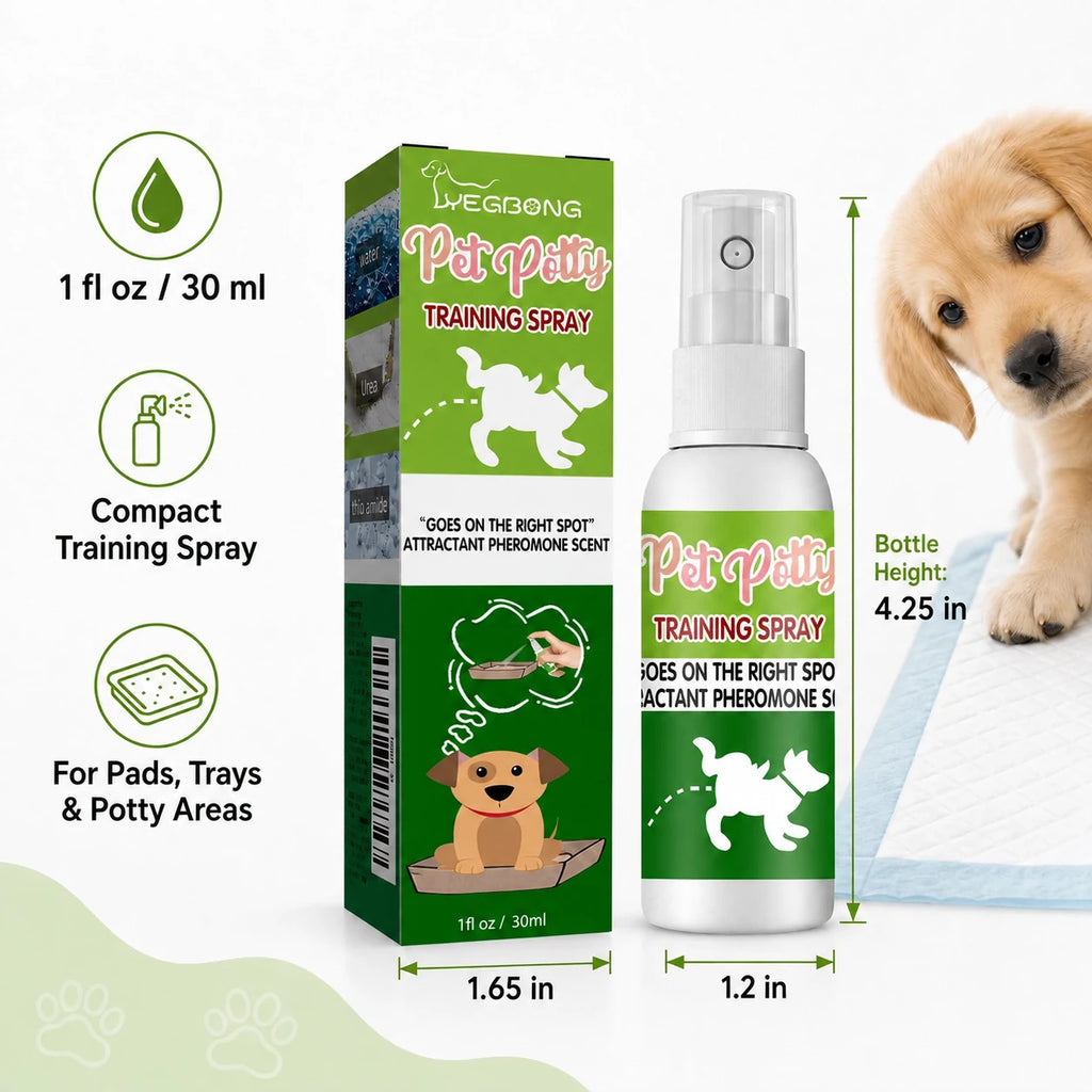 Dog potty training spray size and features