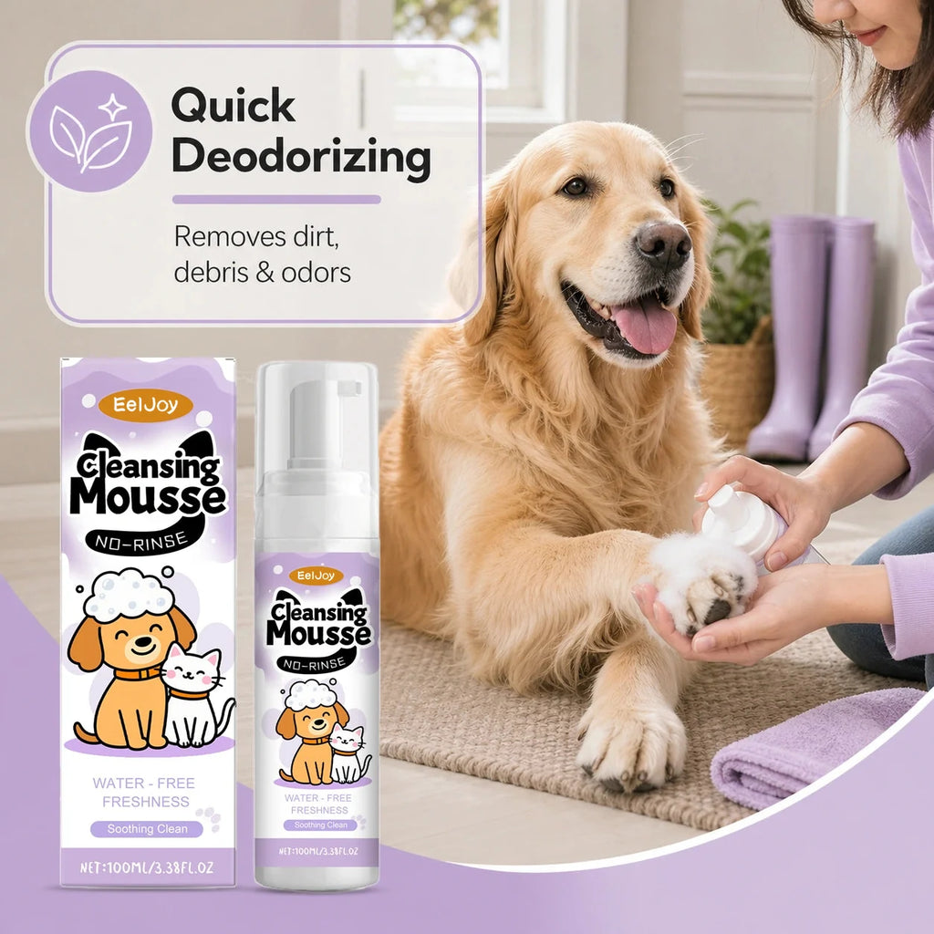 No-rinse dog and cat cleansing mousse benefit image
