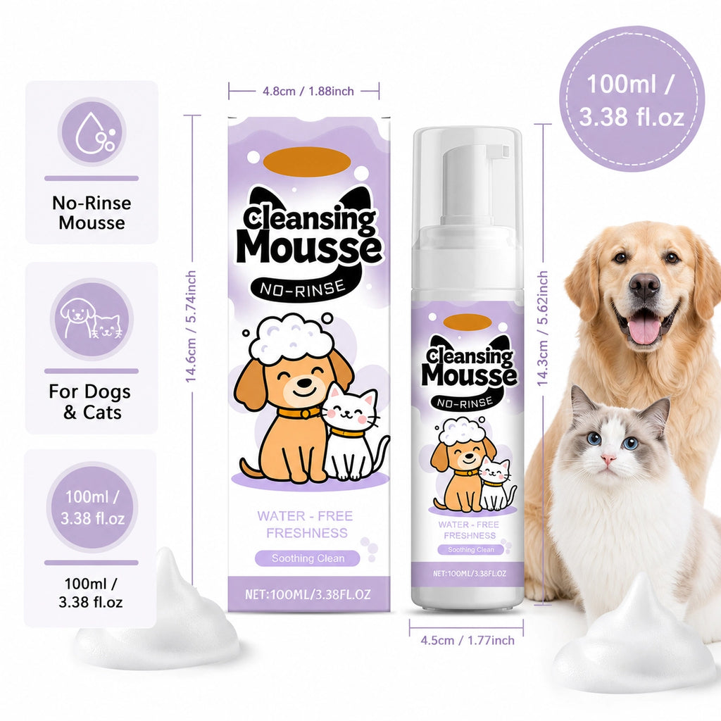 No-rinse dog and cat cleansing mousse additional product image
