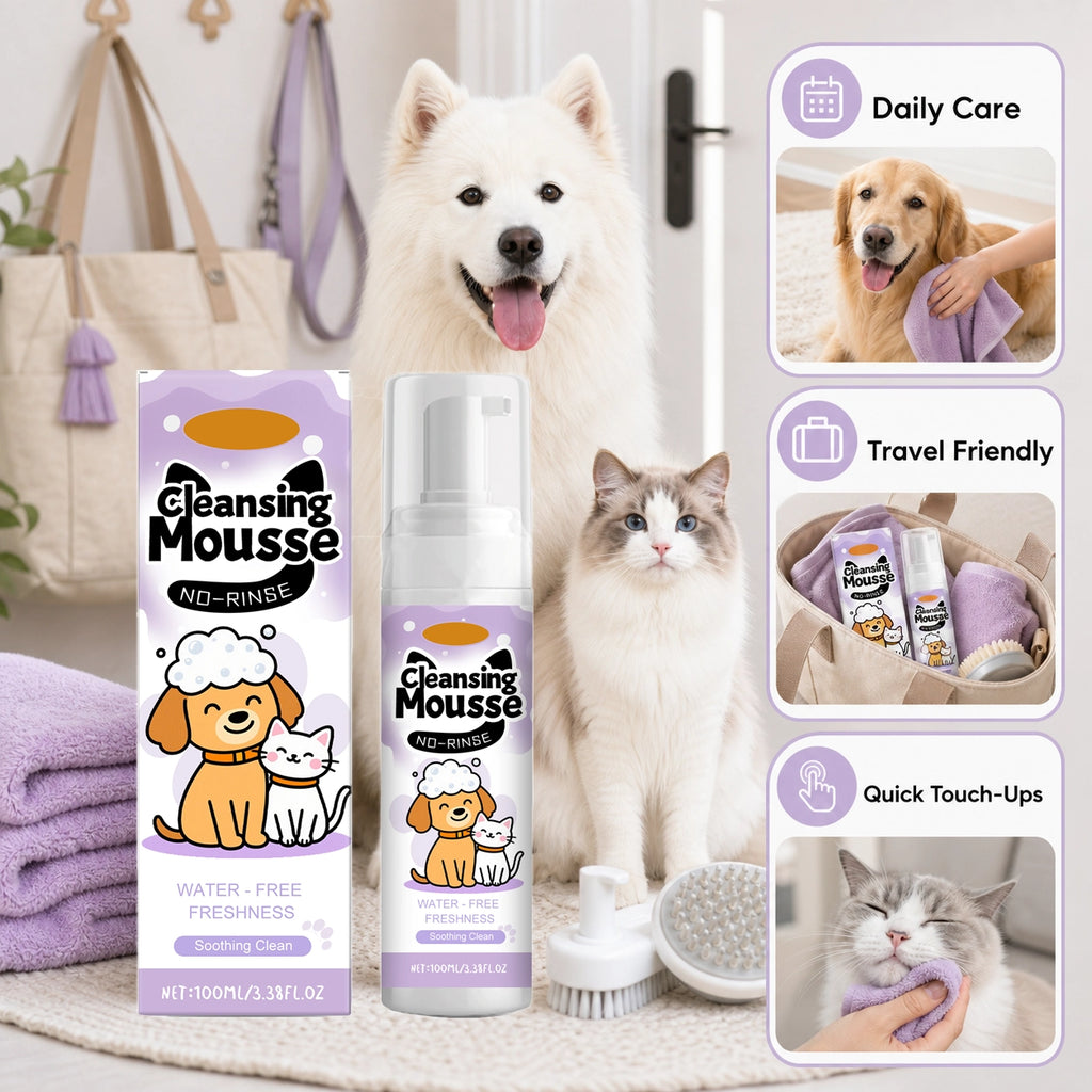 No-rinse dog and cat cleansing mousse product detail image