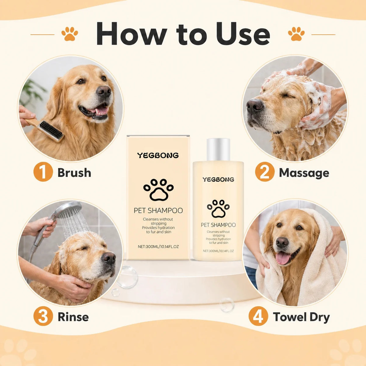 Dog and cat grooming shampoo for soft fur additional product image