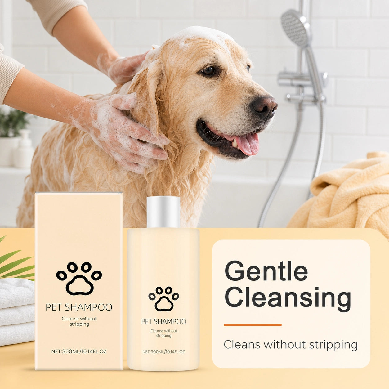 Dog and cat grooming shampoo for soft fur product detail image
