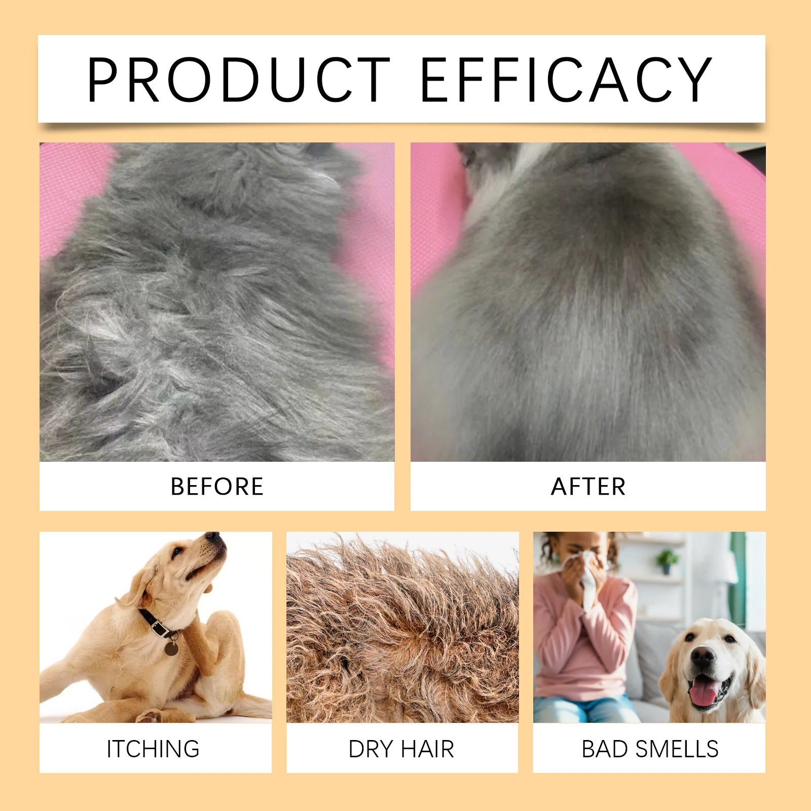 Dog & Cat Grooming Shampoo for Soft Fur
