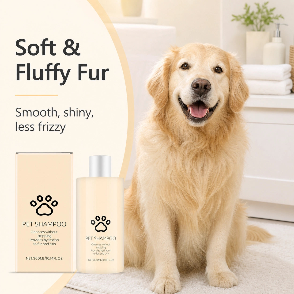 Dog and cat grooming shampoo for soft fur feature image