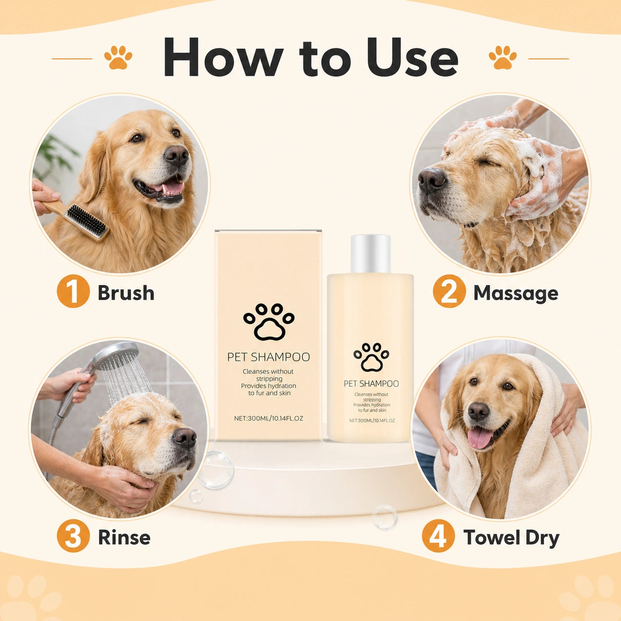 Dog and cat grooming shampoo for soft fur additional product image