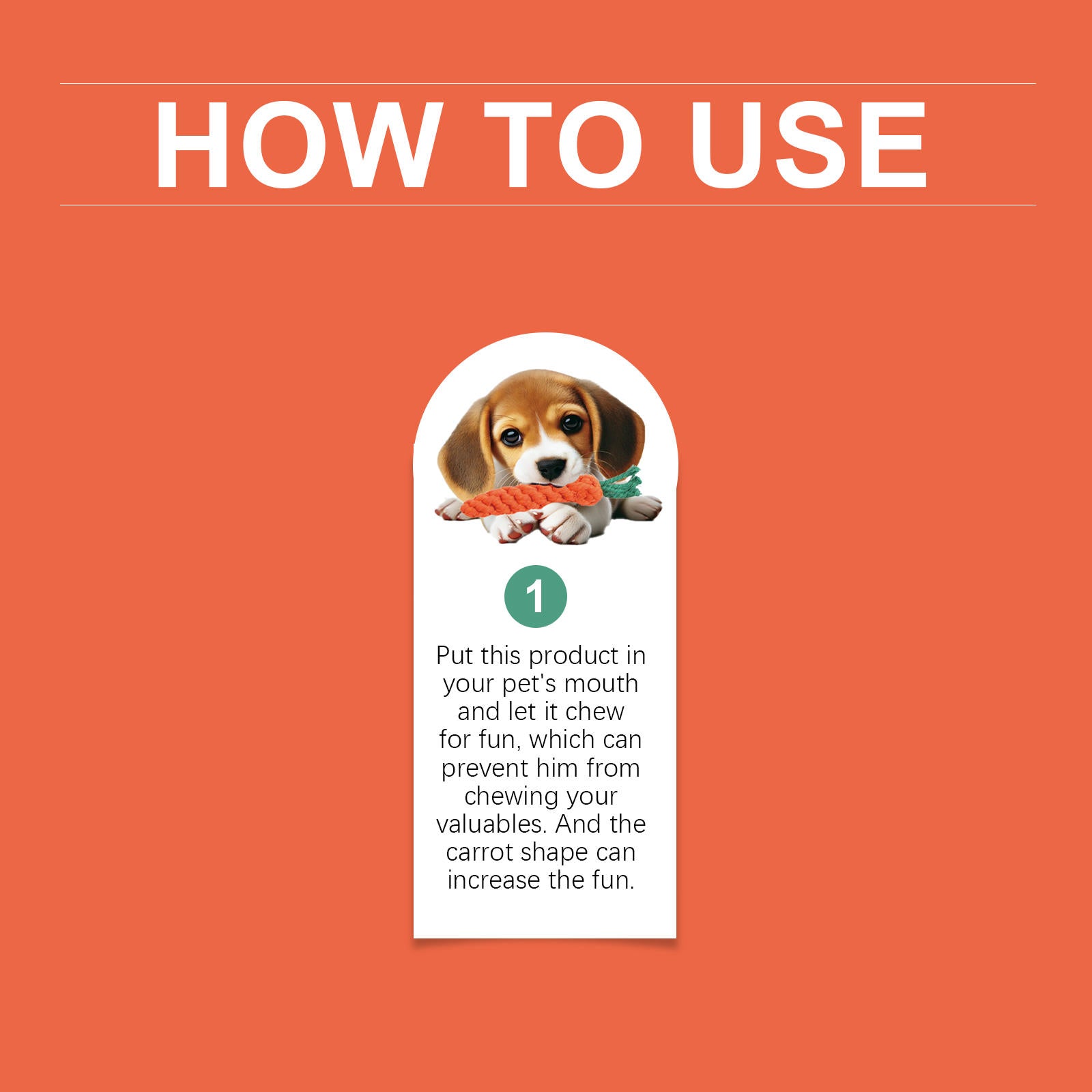 Carrot Rope Chew Toy for Puppies and Small Dogs