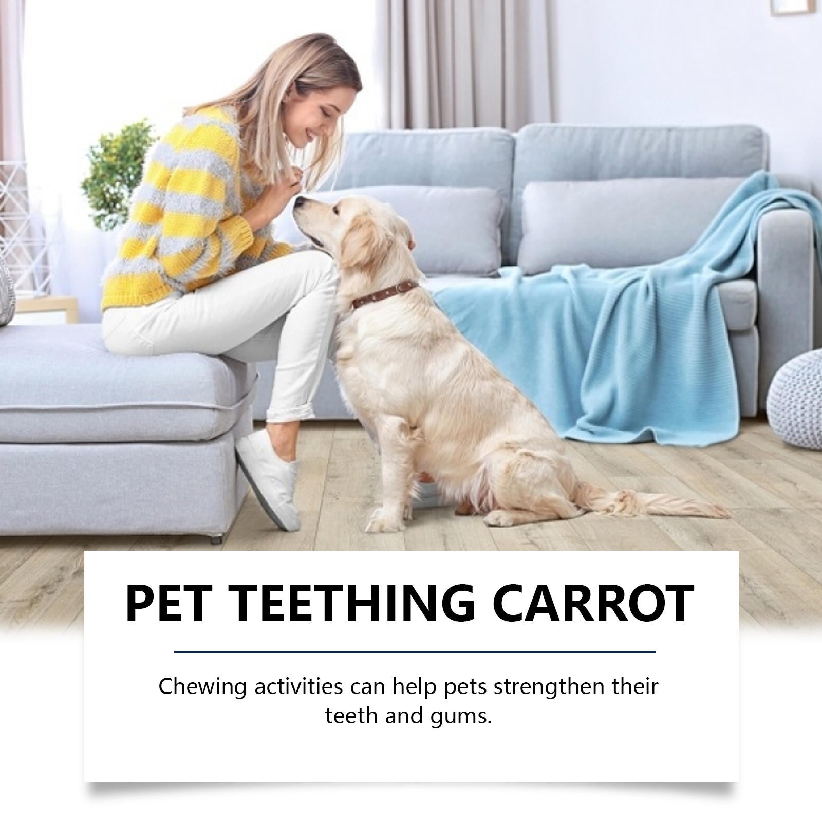 Carrot Rope Chew Toy for Puppies and Small Dogs