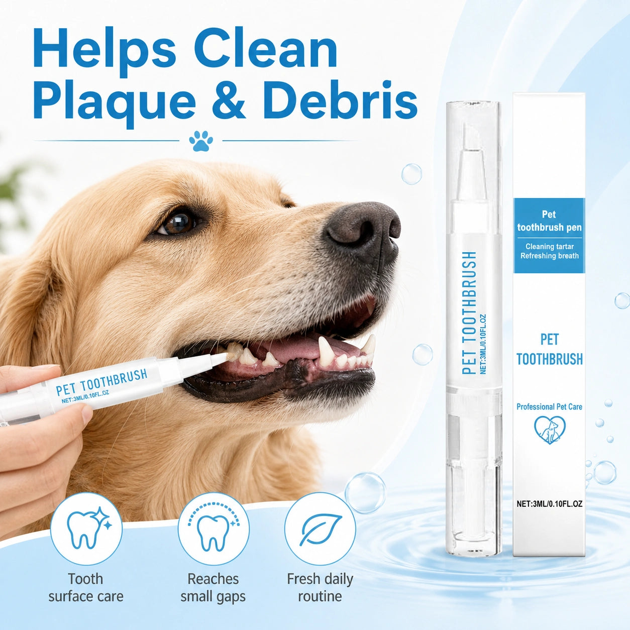 Dog and cat toothbrush pen for fresh breath benefit image