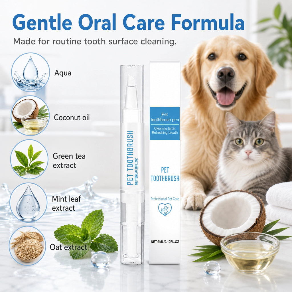 Dog and cat toothbrush pen for fresh breath size image