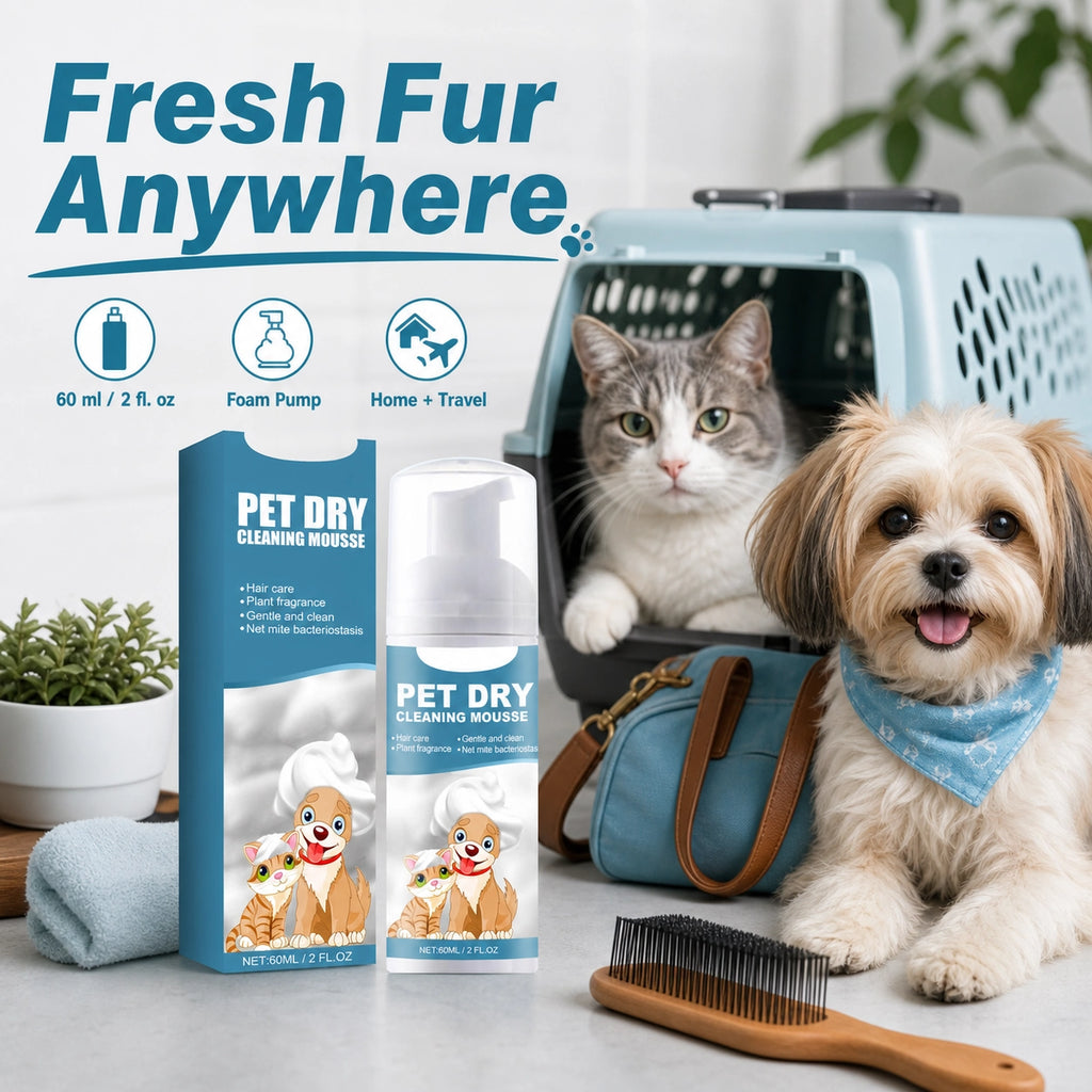 Waterless dog and cat cleaning mousse feature image