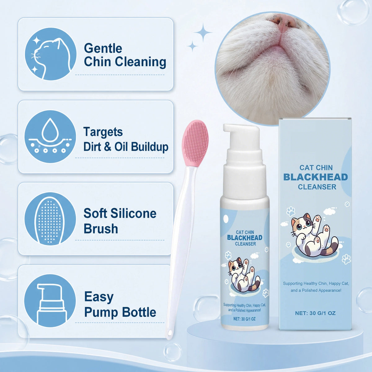 Cat chin acne cleaning kit for blackheads benefit image