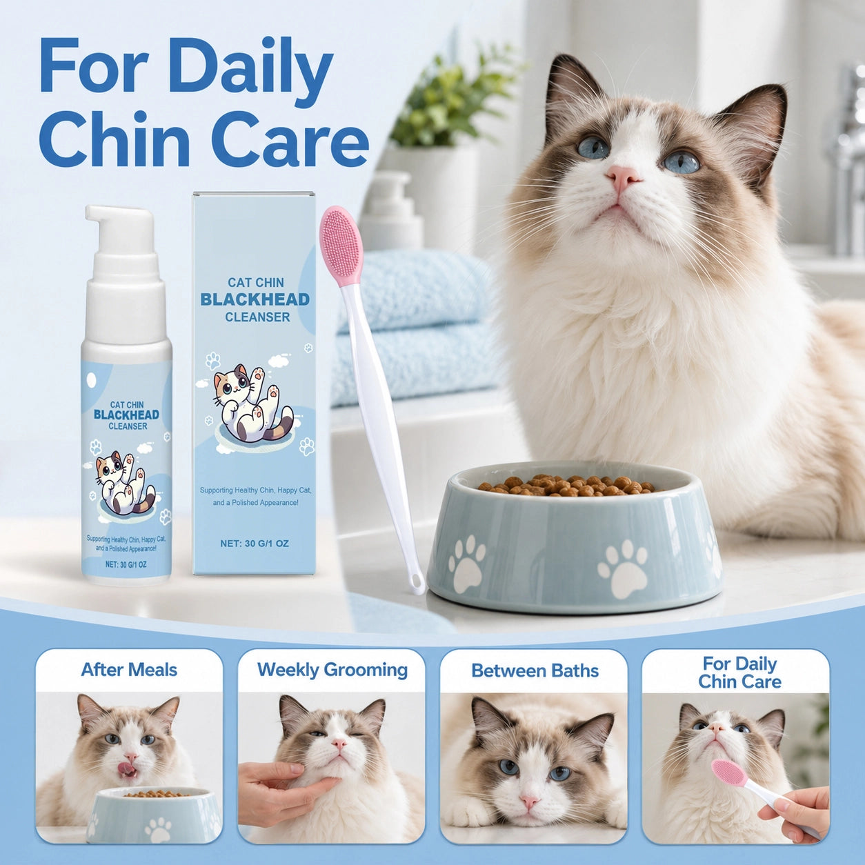 Cat chin acne cleaning kit for blackheads product detail image