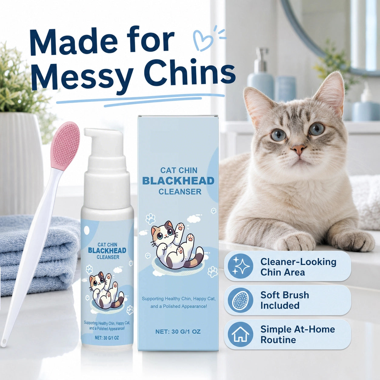 Cat chin acne cleaning kit for blackheads additional product image